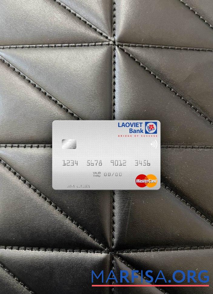 Realistic Laos Lao Viet mastercard photolook front template